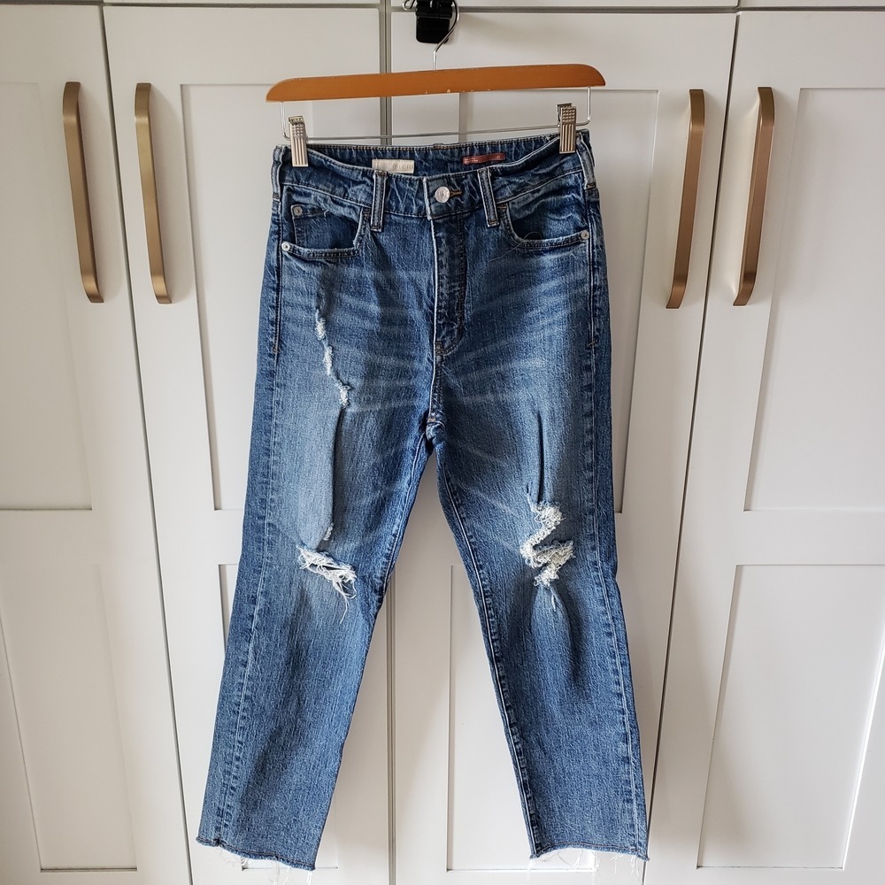 Anthropologie Jeans by Pilcro Womens 27 Vintage Straight Medium Wash Denim